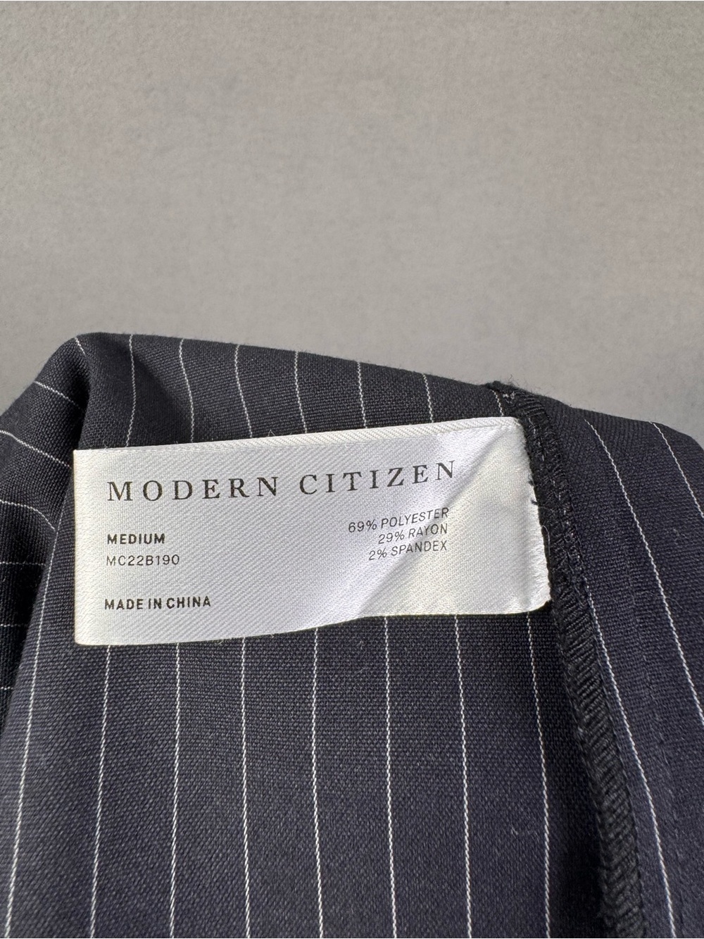 Modern Citizen Black Pinstripe Mini Skirt Skort with Flap Pockets, Medium - Picture 9 of 14